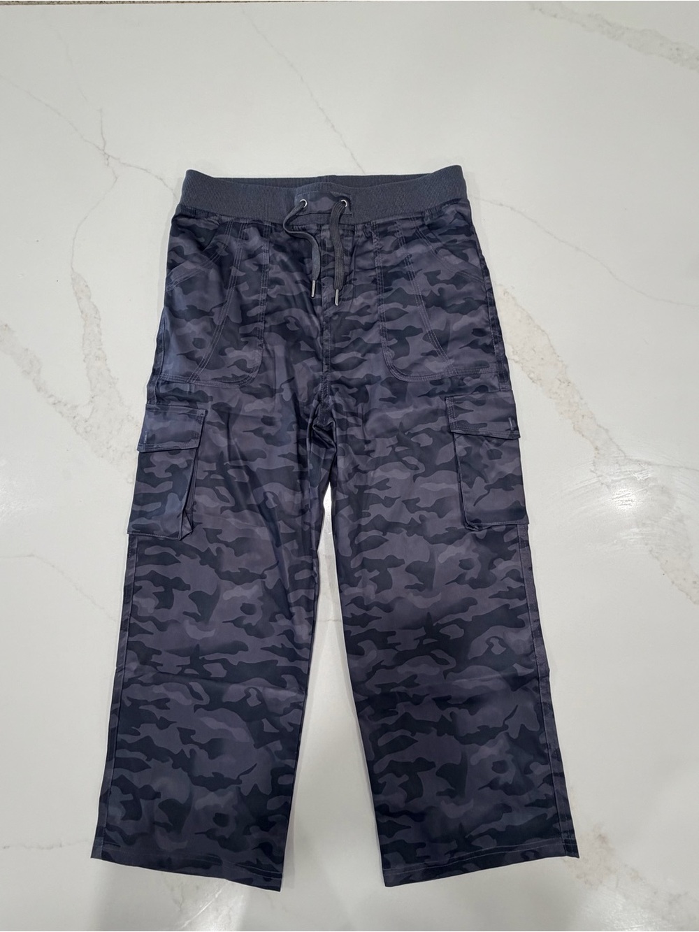 Black and Gray Camo Cargo capris